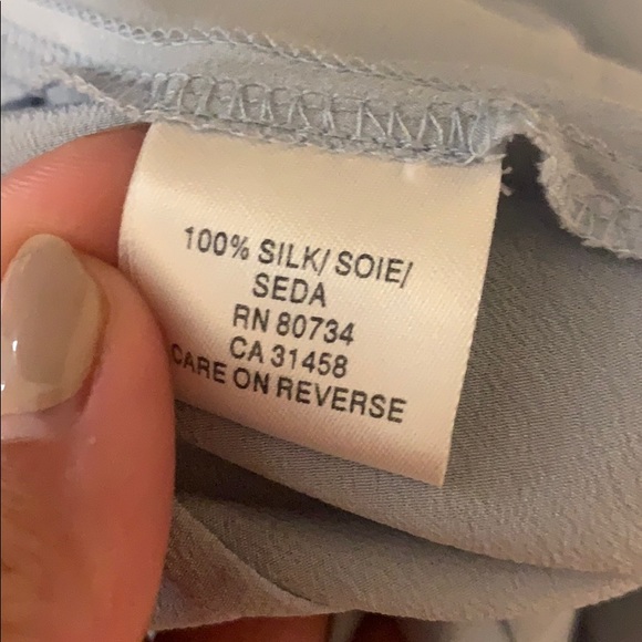 BCBGMAXAZRIA silver 100% silk midi dress! - Picture 4 of 7